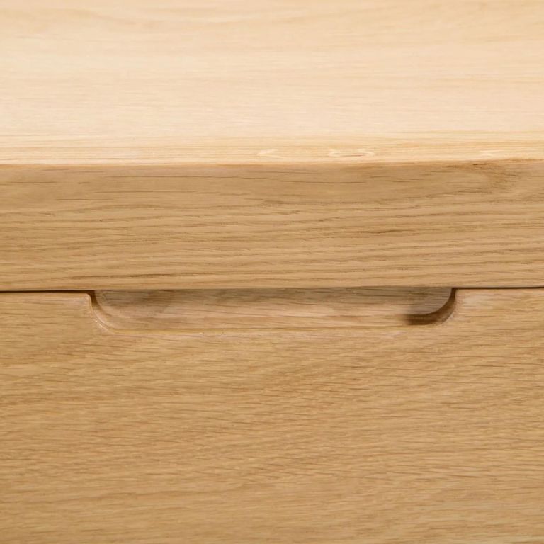 Curve Chest of Drawers - 6 Drawer - Wide - Oak