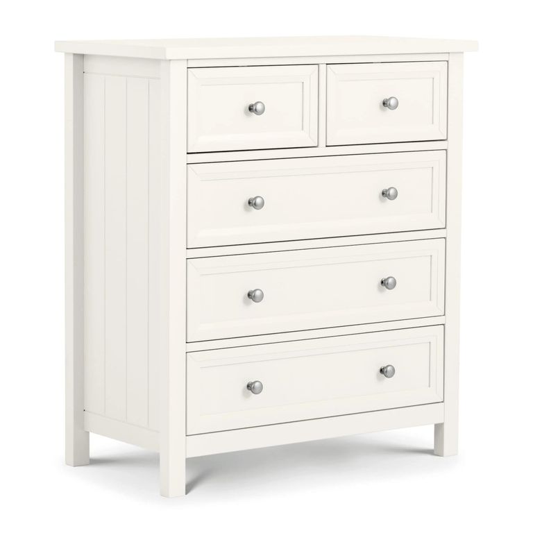 Maine Chest of Drawers - 3+2 Drawer - White