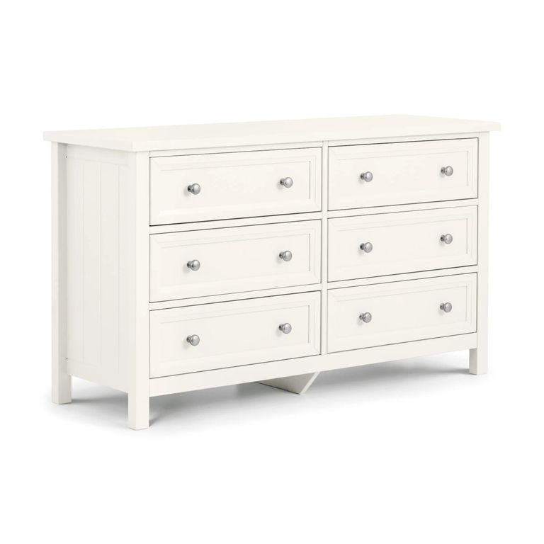 Maine Chest of Drawers - 6 Drawer - Wide - White