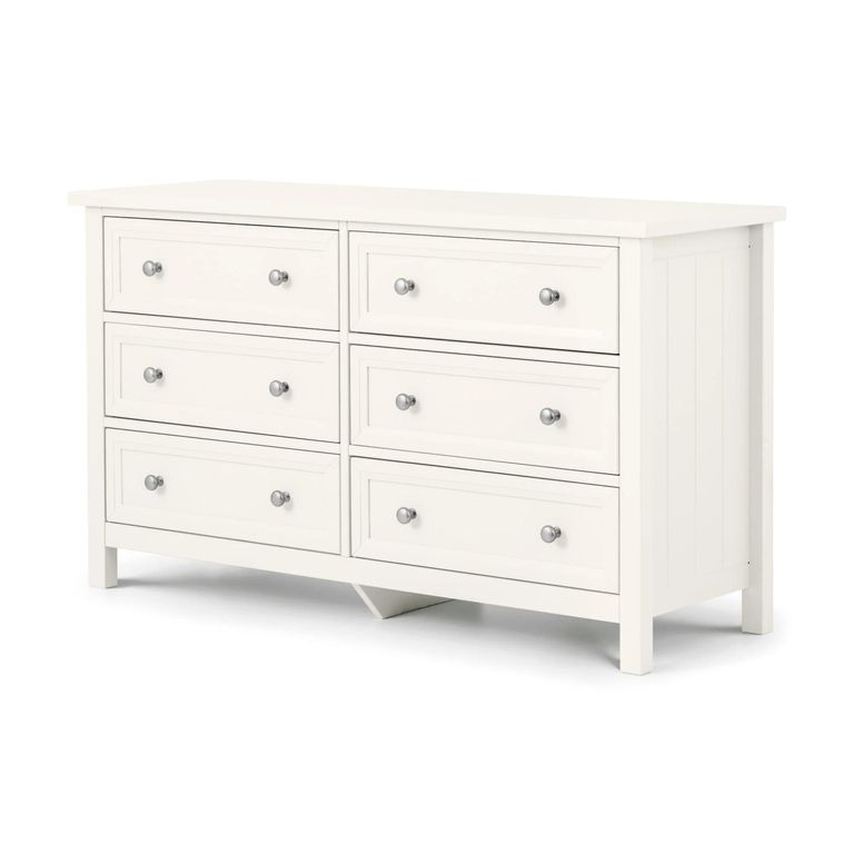 Maine Chest of Drawers - 6 Drawer - Wide - White
