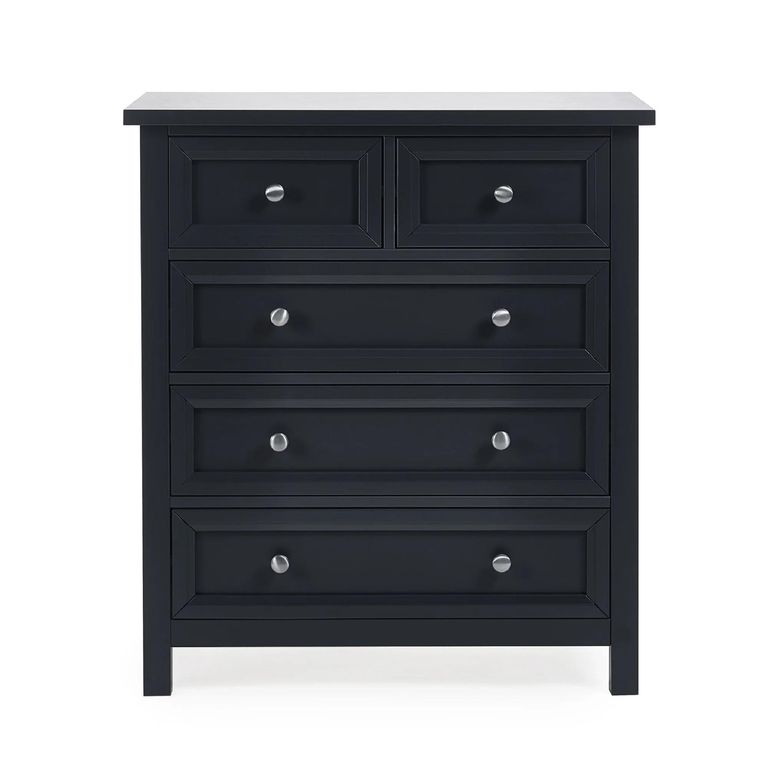 Maine Chest of Drawers - 3+2 Drawer - Black