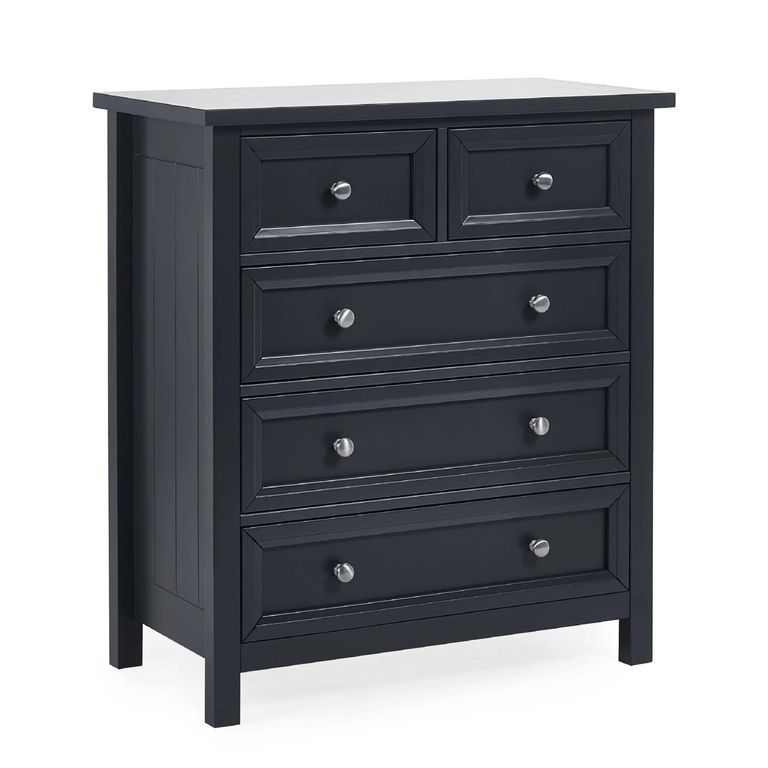 Maine Chest of Drawers - 3+2 Drawer - Black
