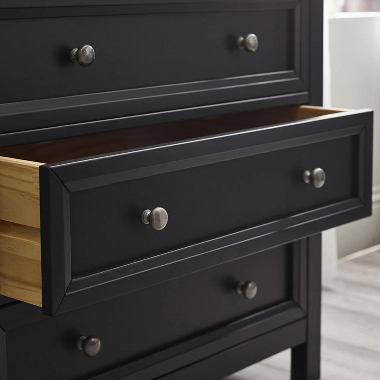 Maine Chest of Drawers - 3+2 Drawer - Black