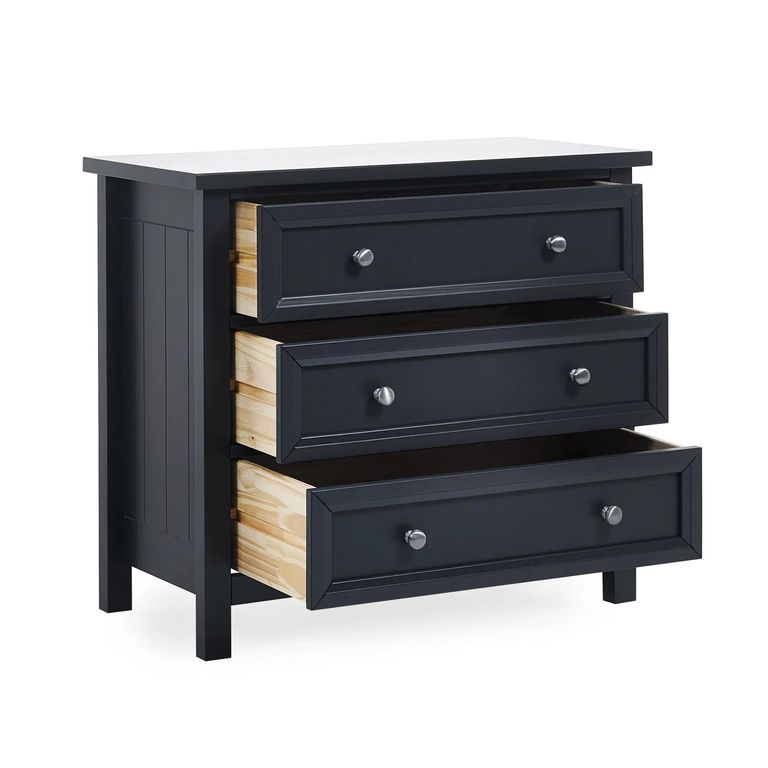 Maine Chest of Drawers - 3 Drawer - Small - Black