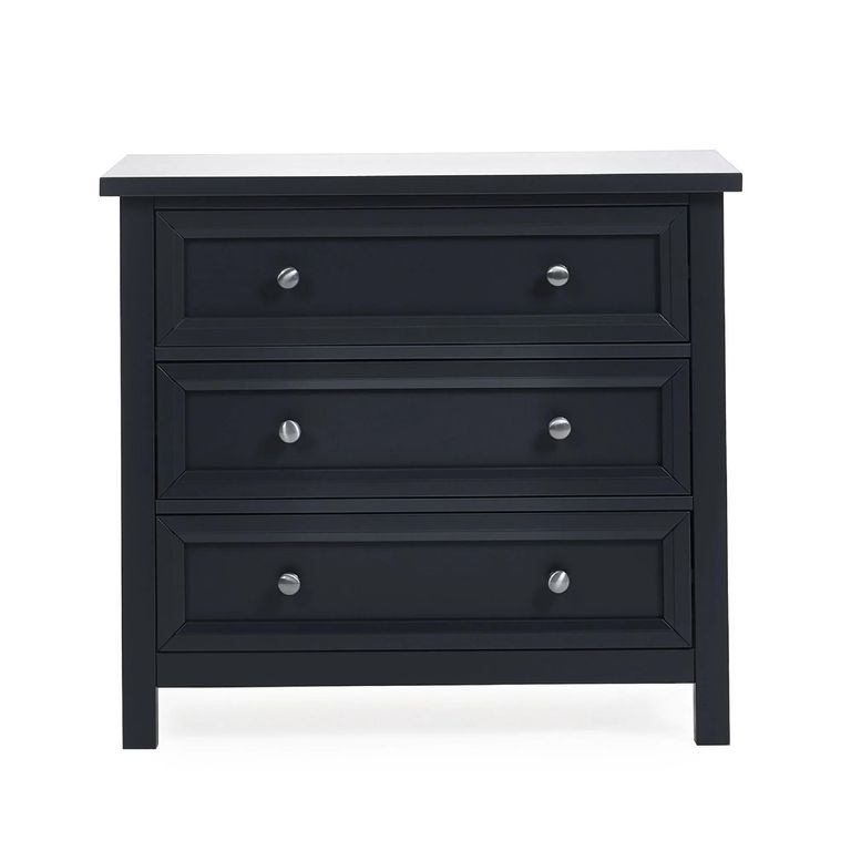 Maine Chest of Drawers - 3 Drawer - Small - Black