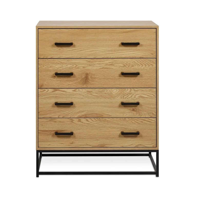 Harlow Light Oak Effect Chest of Drawers - 4 Drawer
