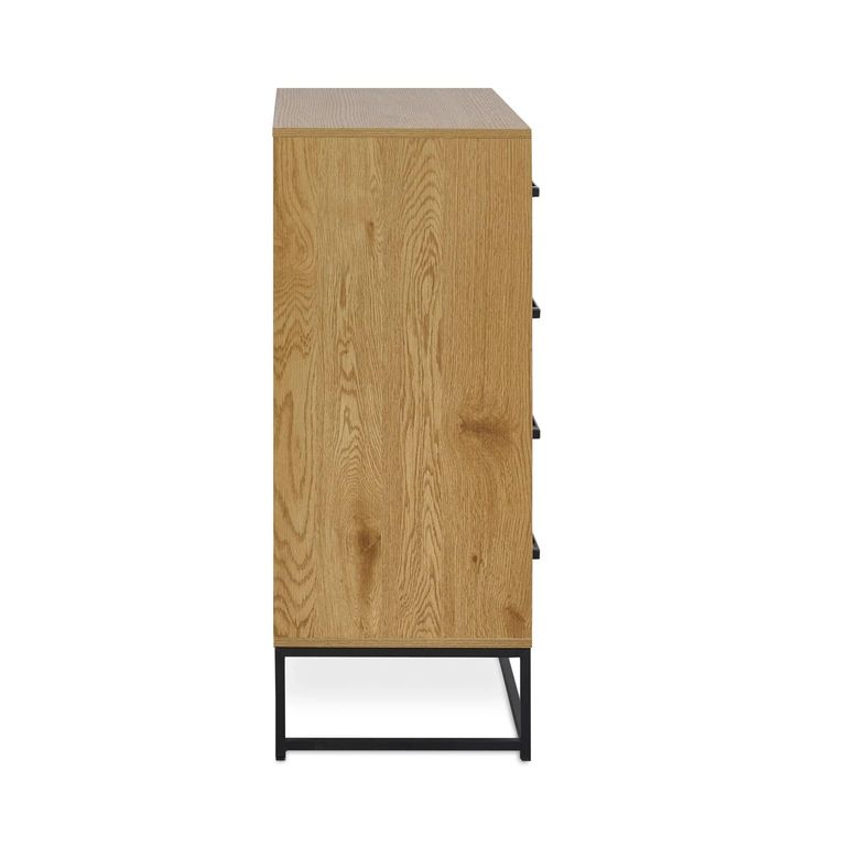 Harlow Light Oak Effect Chest of Drawers - 4 Drawer