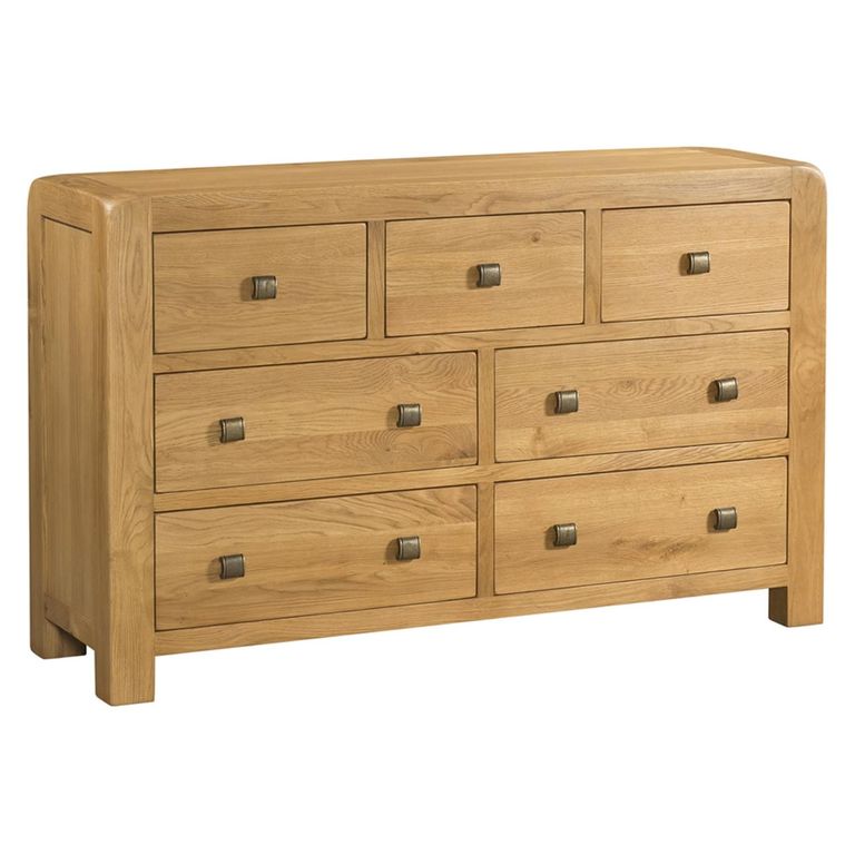 Curve Chest - 3+4 Drawer - Oak