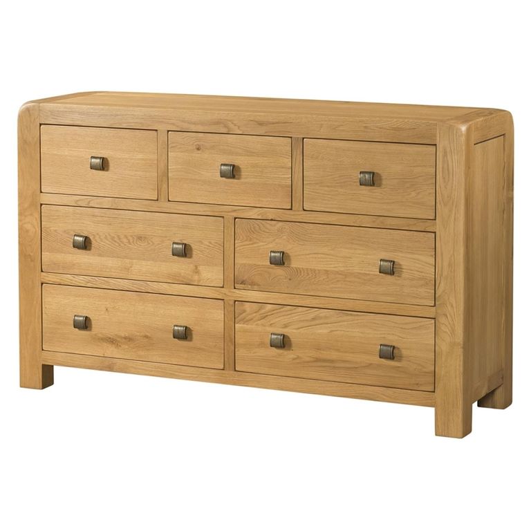 Curve Chest - 3+4 Drawer - Oak