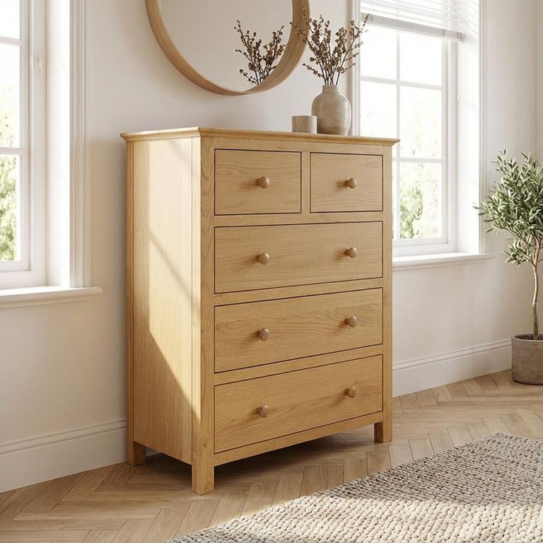 Arlington Chest - 2+3 Drawer - Oak