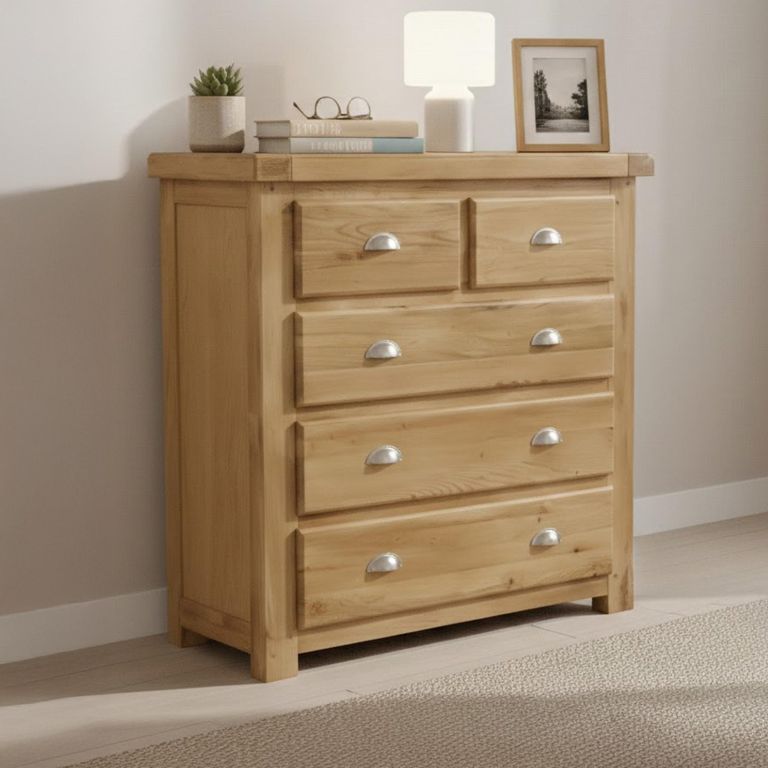 Newbridge Chest - 2+3 Drawer - Oak