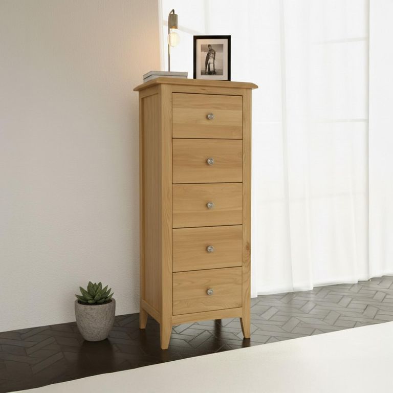 Kilkenny Tall Chest - 5 Drawer - Oak