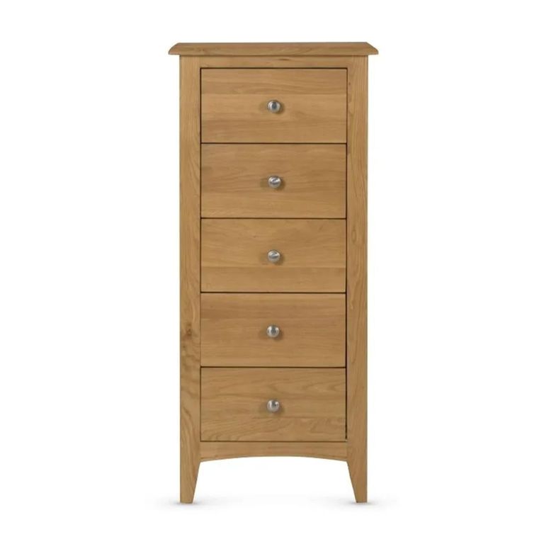Kilkenny Tall Chest - 5 Drawer - Oak