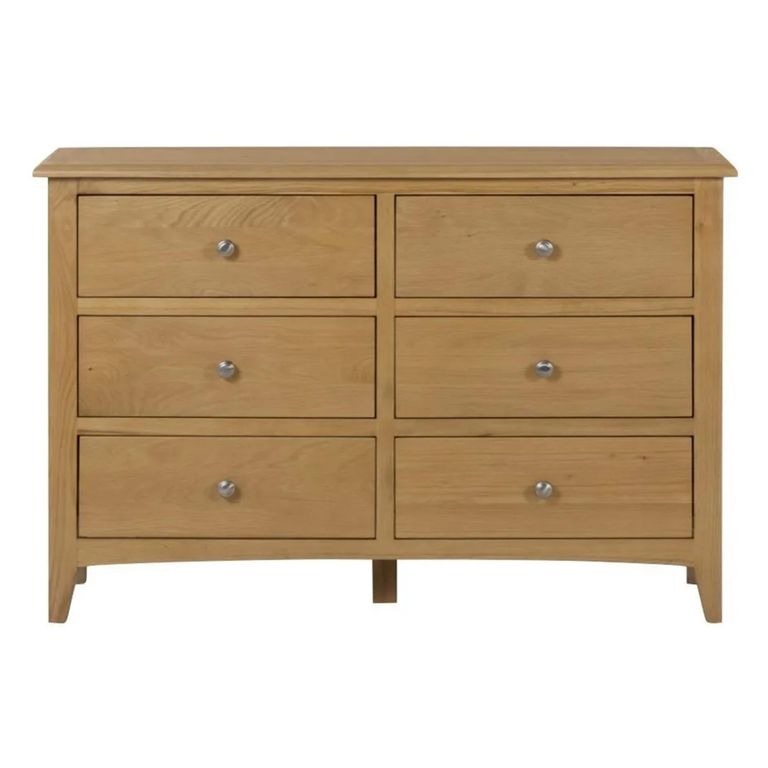Kilkenny Wide Chest - 6 Drawer - Oak