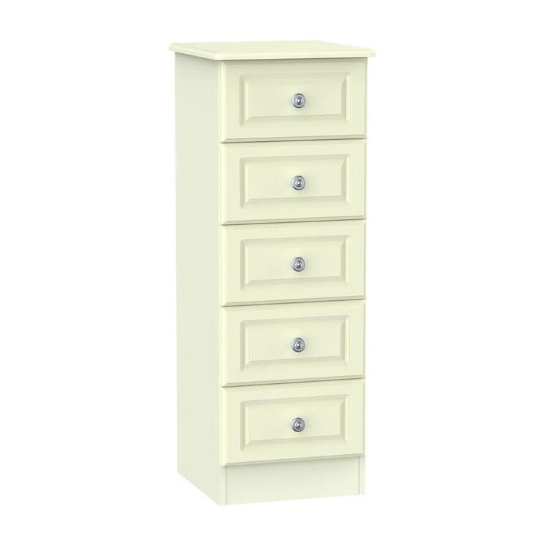 Pembroke Cream 5 Drawer Narrow Chest