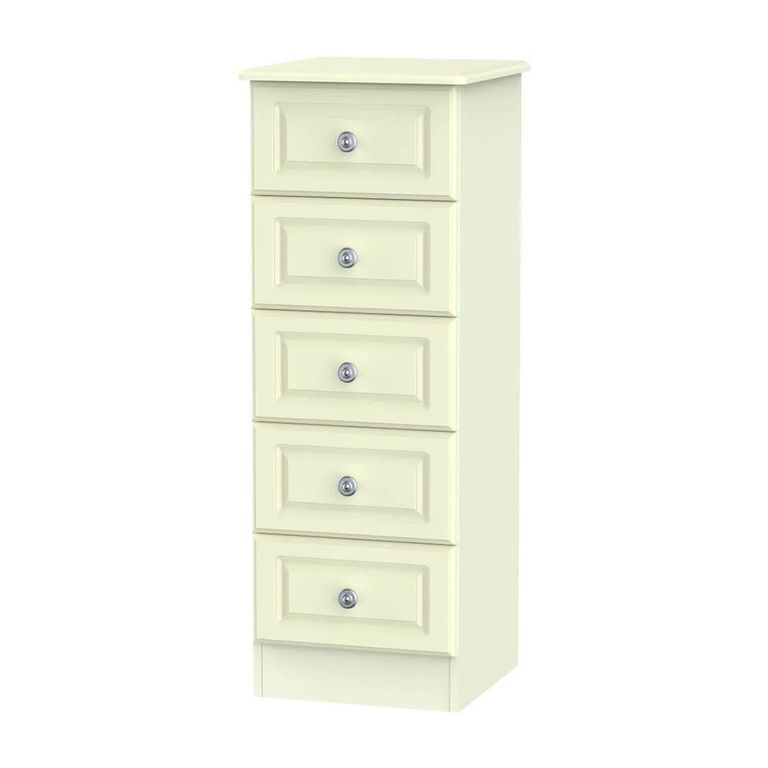 Pembroke Cream 5 Drawer Narrow Chest