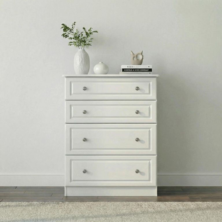 Pembroke White Gloss 4 Drawer Deep Chest