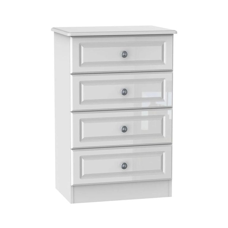 Pembroke White Gloss 4 Drawer Midi Chest