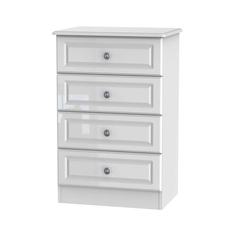 Pembroke White Gloss 4 Drawer Midi Chest
