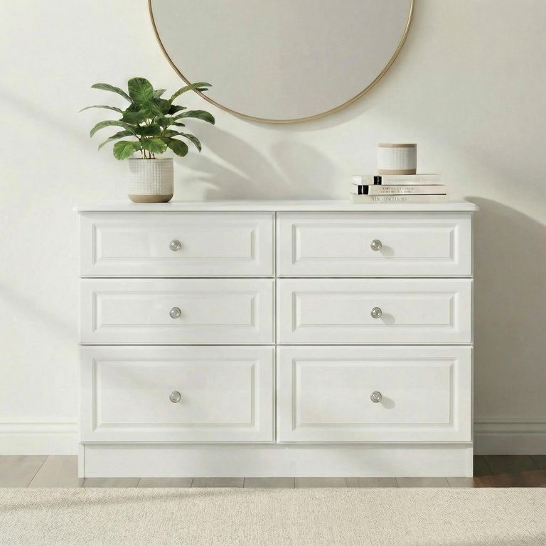 Pembroke White 6 Drawer Midi Chest