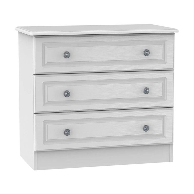 Pembroke White 3 Drawer Small Chest
