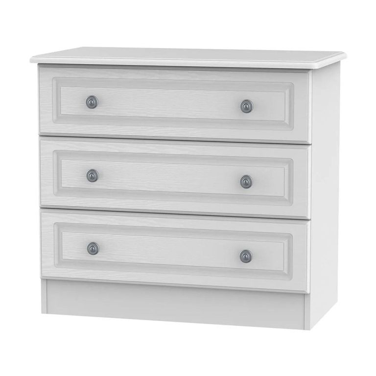 Pembroke White 3 Drawer Small Chest