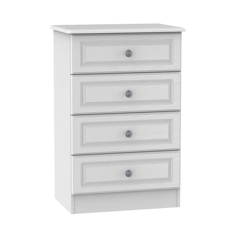 Pembroke White 4 Drawer Midi Chest