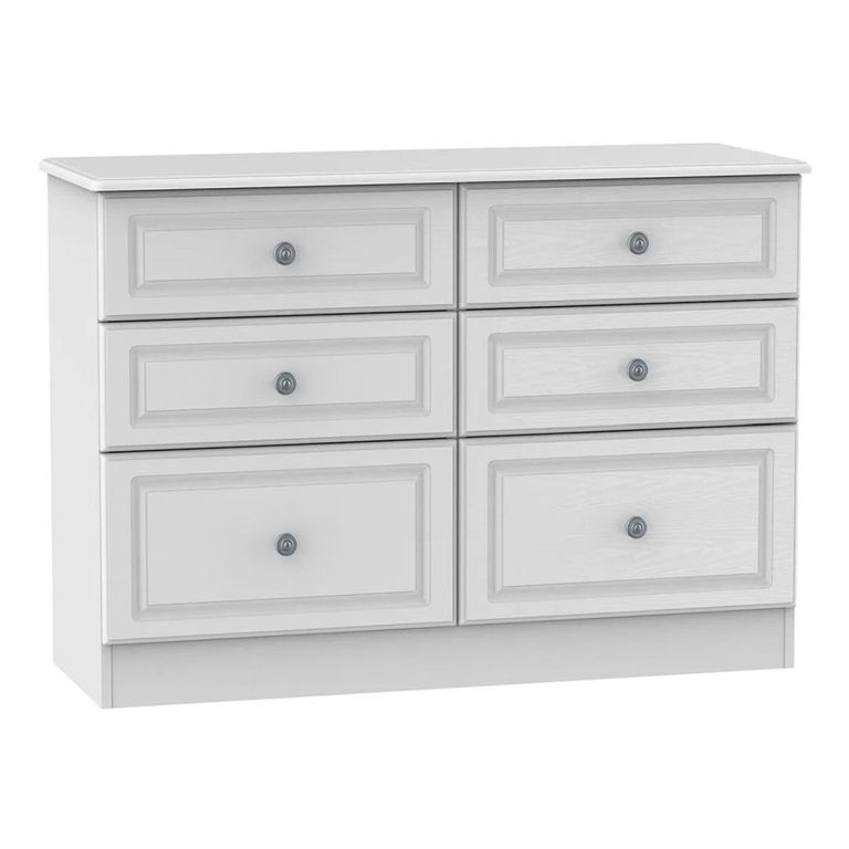Pembroke White 6 Drawer Midi Chest