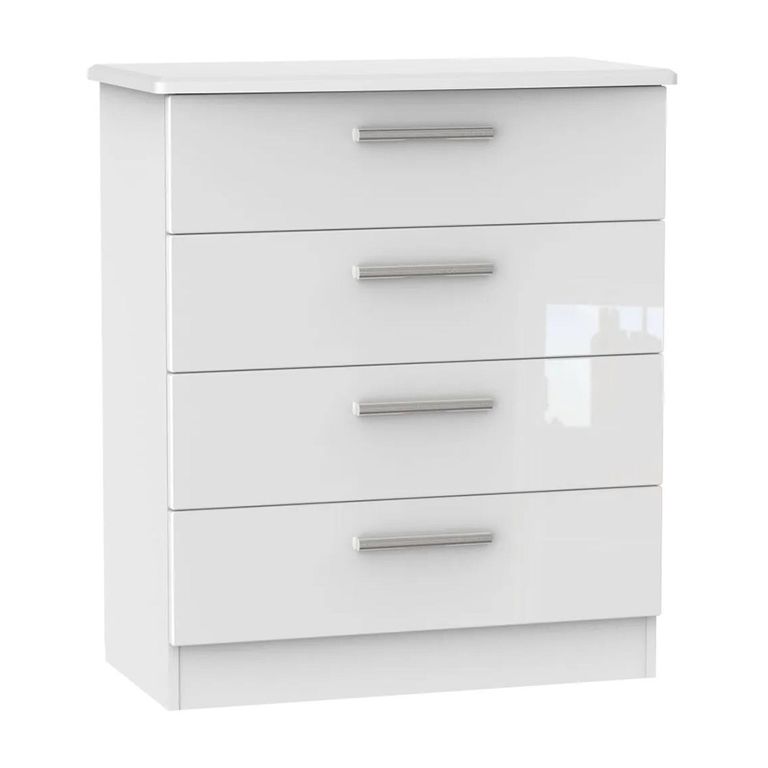 Knightsbridge Chest - 4 Drawer - White Gloss