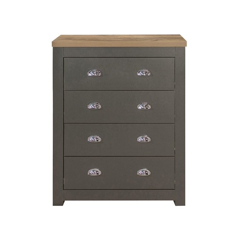Highgate Chest - 4 Drawer - Dark Grey Painted