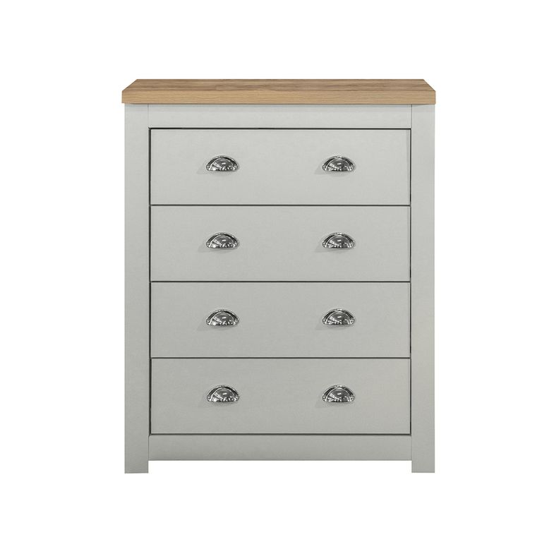 Highgate Chest - 4 Drawer - Grey Painted