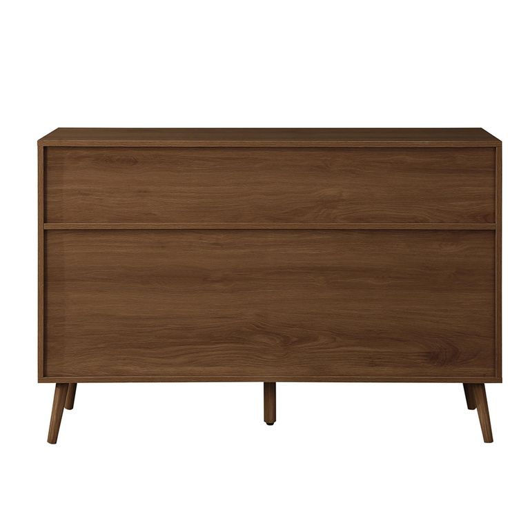 Croxley Wide Chest - 7 Drawer - Walnut and Rattan