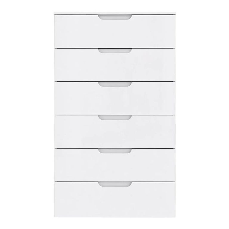 Sienna Chest - 6 Drawer - Tall - White Gloss