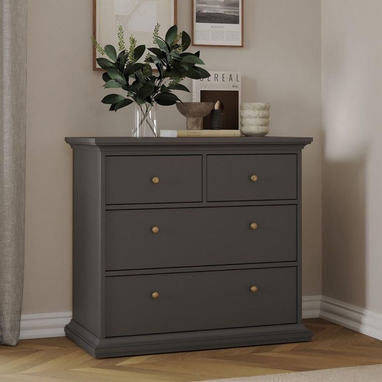 Paris Chest - 2+2 Drawer - Grey