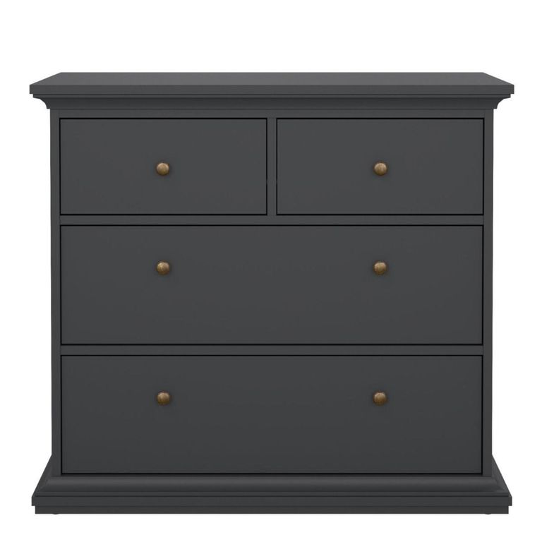 Paris Chest - 2+2 Drawer - Grey