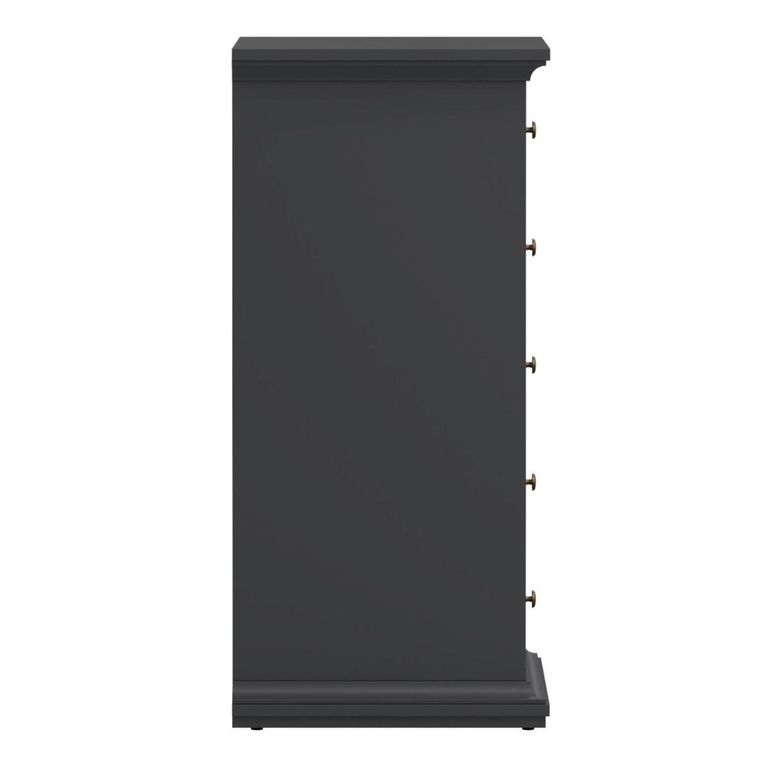 Paris Chest - 5 Drawer - Narrow - Grey