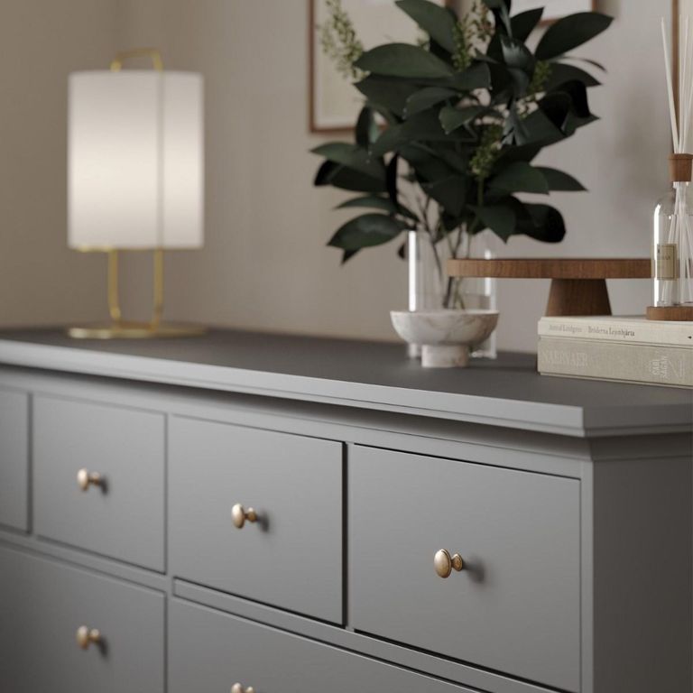 Paris Chest - 8 Drawer - Wide - Grey