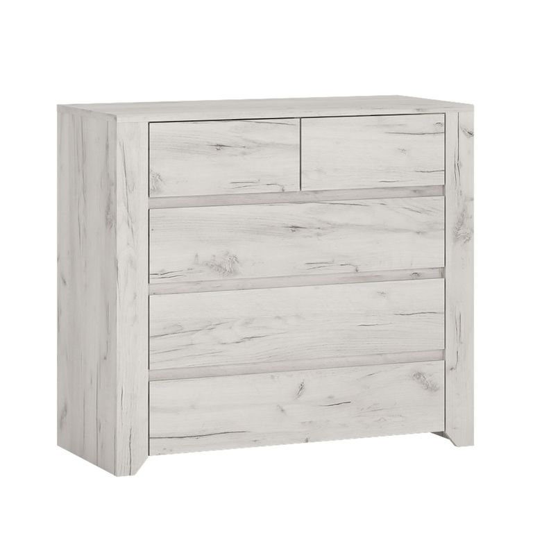 Angel Chest - 2+3 Drawer - White