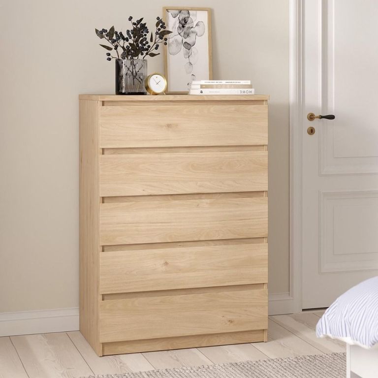 Naia Chest - 5 Drawer - Oak