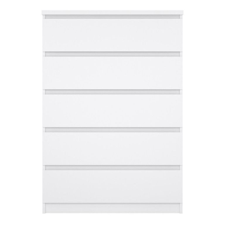 Naia Chest - 5 Drawer - White Gloss