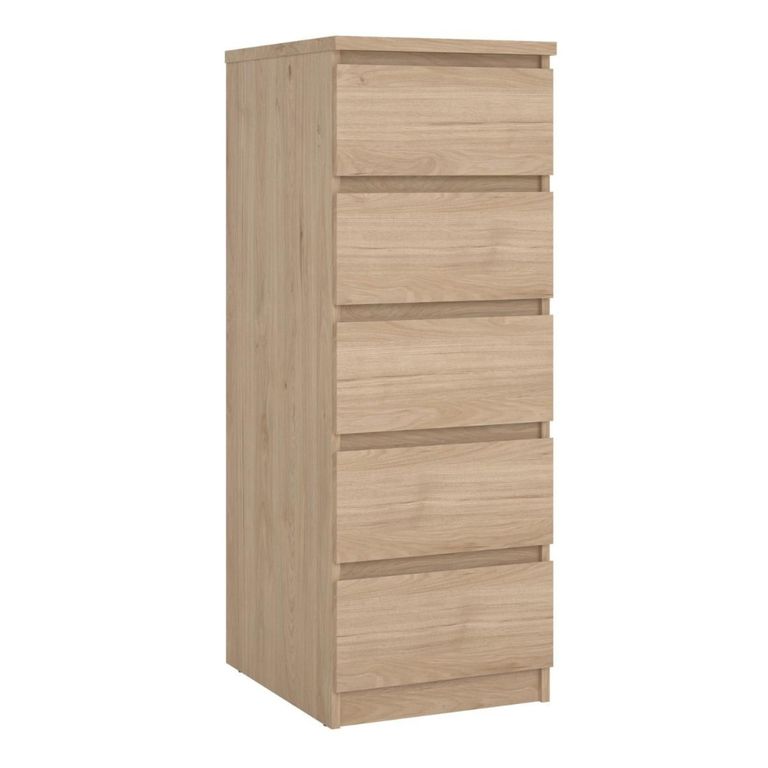 Naia Chest - 5 Drawer - Narrow - Oak