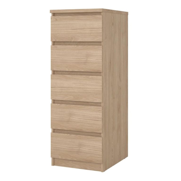 Naia Chest - 5 Drawer - Narrow - Oak
