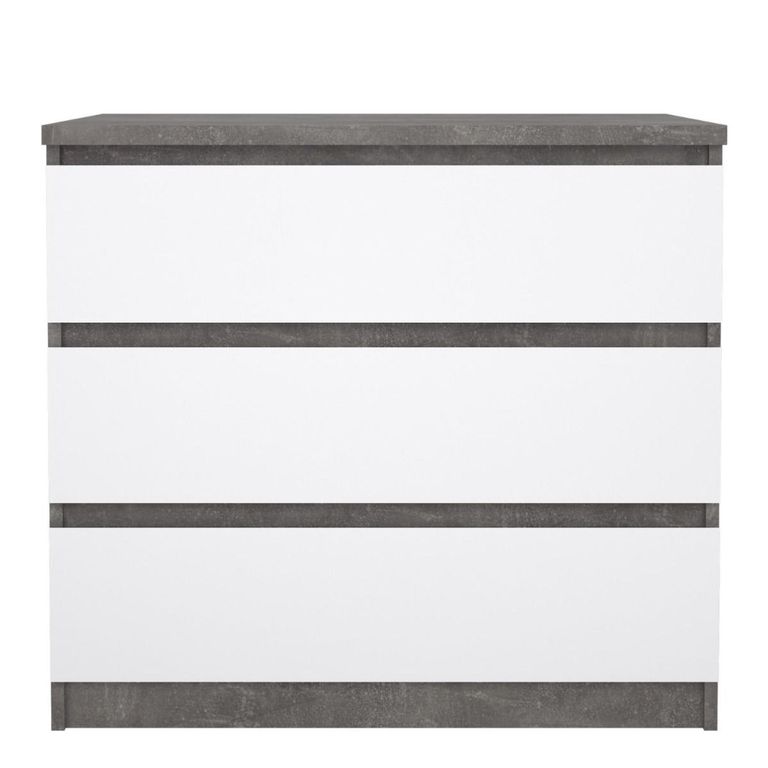 Naia Chest - 3 Drawer - Small - Grey Concrete