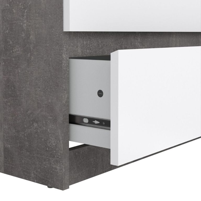 Naia Chest - 6 Drawer - Wide - Grey Concrete