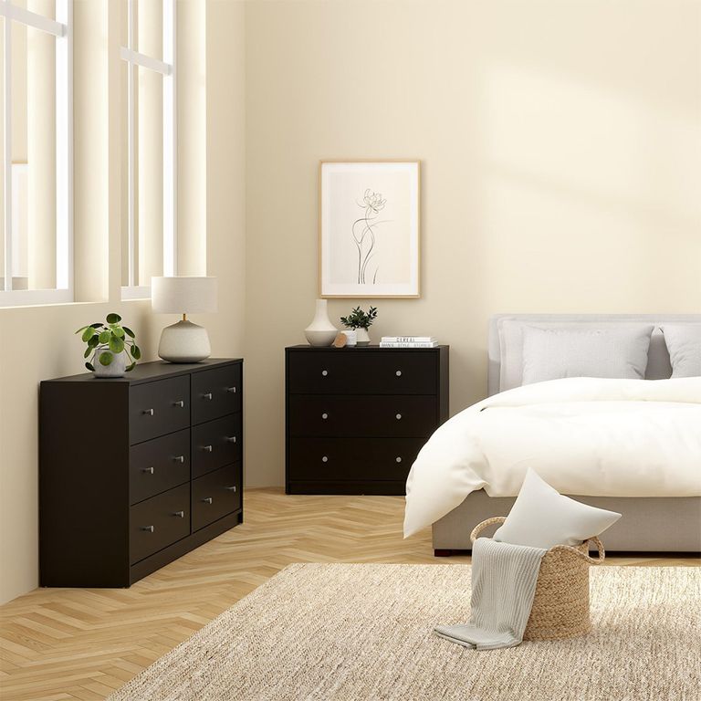 May Chest - 6 Drawer - Wide - Black