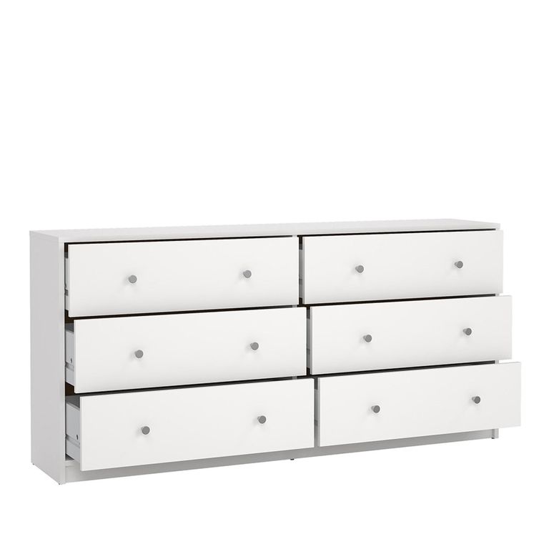 May Chest - 6 Drawer - Wide - White