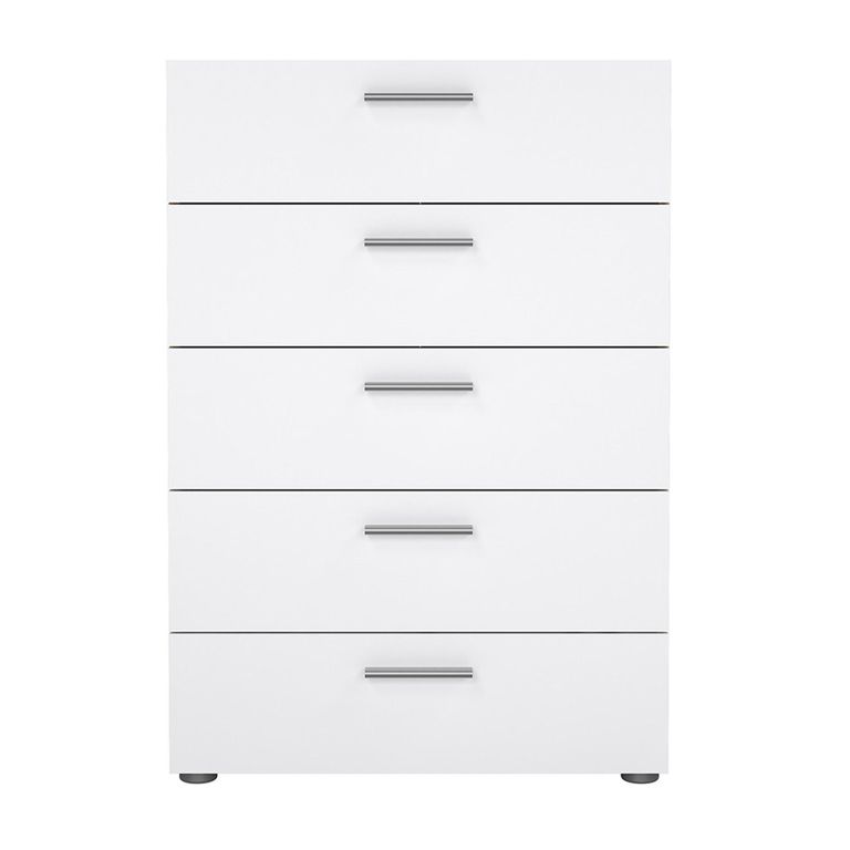 Pepe Chest - 5 Drawer - Oak and White Gloss