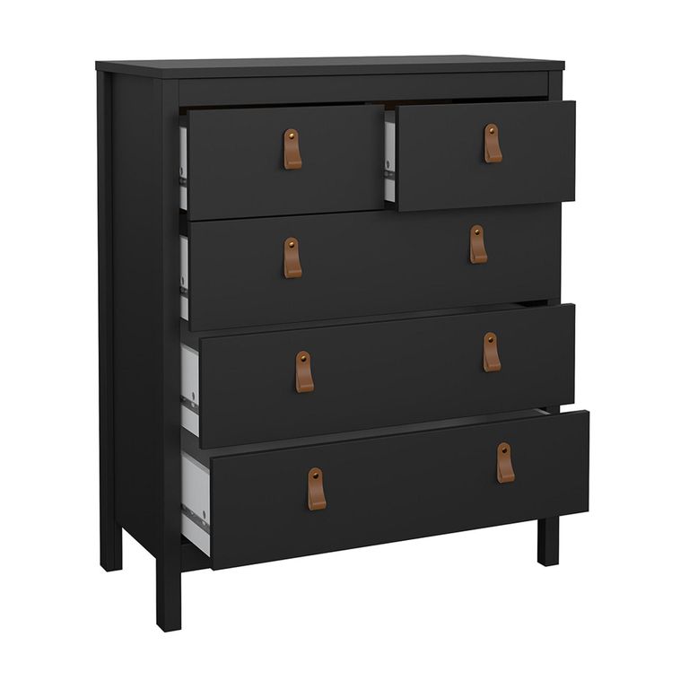 Barcelona Chest - 3+2 Drawer - Black