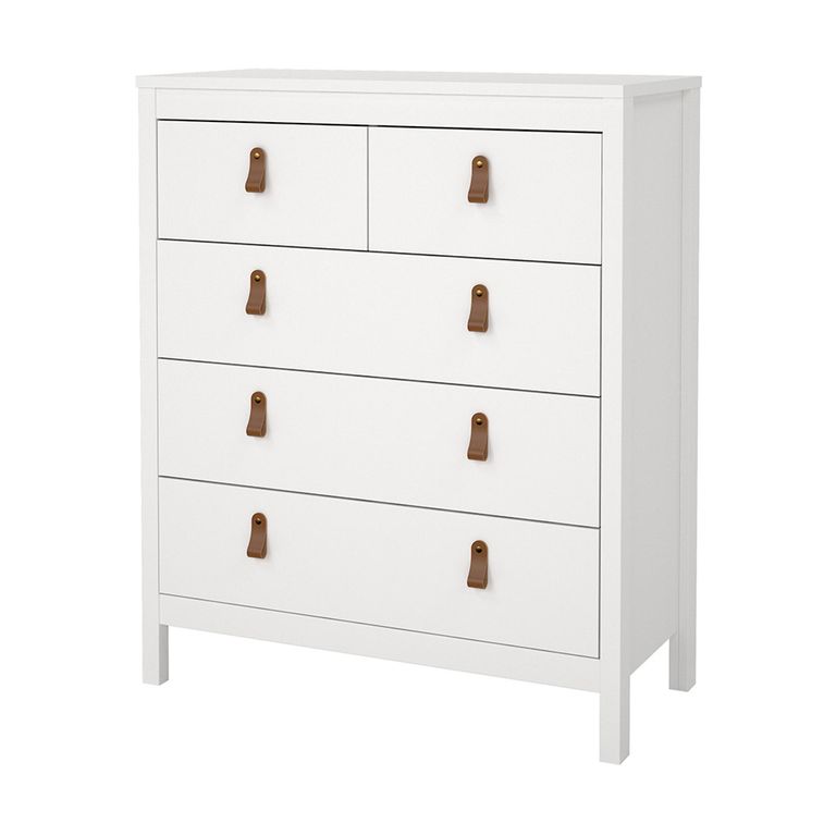 Barcelona Chest - 3+2 Drawer - White
