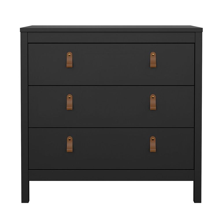 Barcelona Chest - 3 Drawer - Small - Black